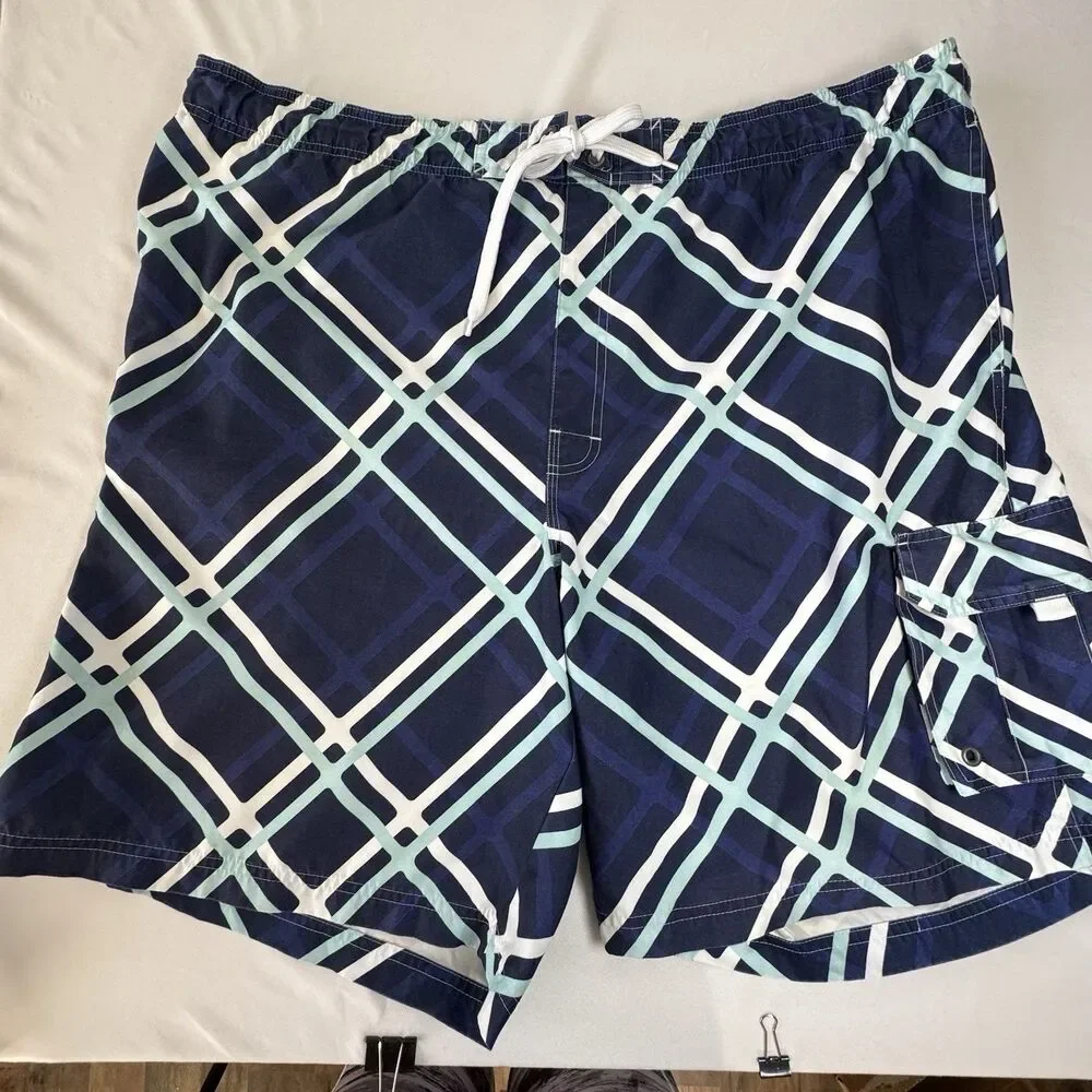 Men’s Swim Trunks Lot of 3 Size 2XL Sonoma OP Croft & Barrow Blue Beach Vacation